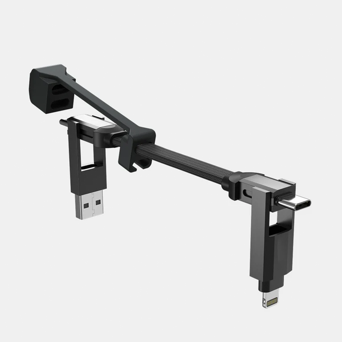 Four-In-One Convertible Travel Charging Strap, Pocket-Sized Multi-Interface Fast Charging And Data Sync Cord