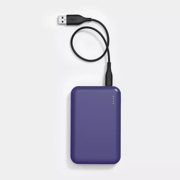 Slim Multi-Port External Battery Pack, 5000mAh Portable Power Charger With LED Power Level Indicators