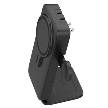 Foldable 3-In-1 Wireless Charging Station, Portable Power Hub With Built-In Wall Prongs And Multi-Device Support